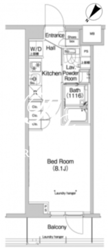 プラウドフラット代々木八幡 404 間取り図