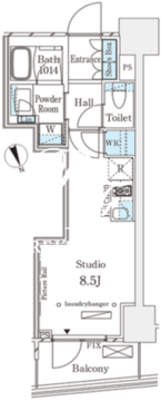 パークナードフィット南青山ビスタ 704 間取り図