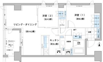 ガーデニエール砧レジデンス 421 間取り図