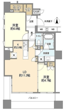 ザ・パークハウス大森タワー 1402 間取り図