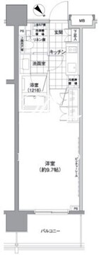 パークハビオ渋谷神山町 606 間取り図