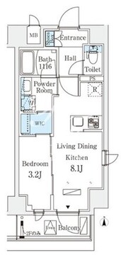 リテラス住吉 304 間取り図