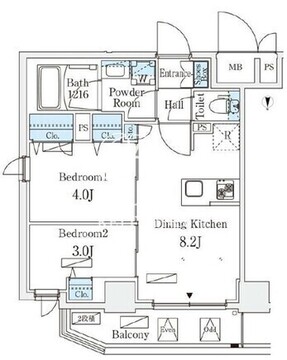 リテラス住吉 503 間取り図