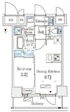 リテラス住吉 702 間取り図