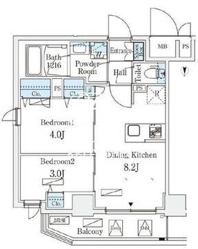 リテラス住吉 703 間取り図