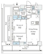 リテラス住吉 802 間取り図
