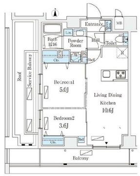 リテラス住吉 802 間取り図