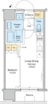 プラウドフラット大井町 1302 間取り図