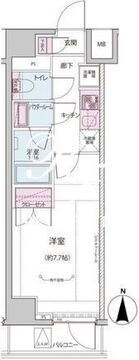 オルタナ神楽坂 1-509 間取り図