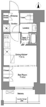 ブリリアイスト新御徒町 603 間取り図