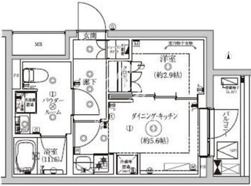 セジョリ東陽町2 203 間取り図