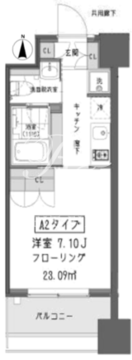 ガーデン蒲田 713 間取り図