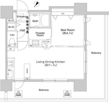 プライムアーバン神楽坂 501 間取り図