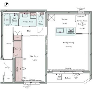 グランパセオ広尾 207 間取り図