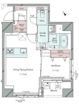 グランパセオ広尾 703 間取り図