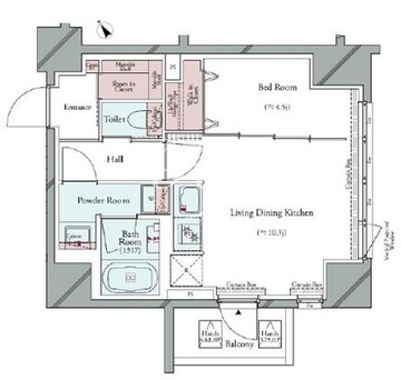 グランパセオ広尾 801 間取り図