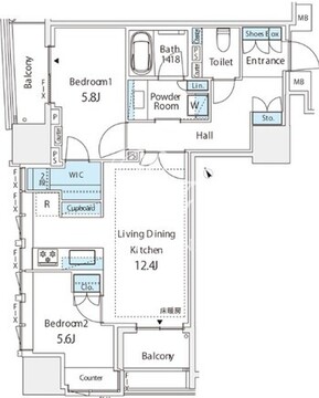 ミレアコート銀座プレミア 903 間取り図