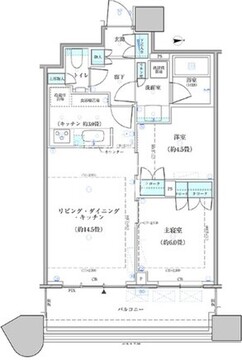 パークタワー勝どき S-711 間取り図