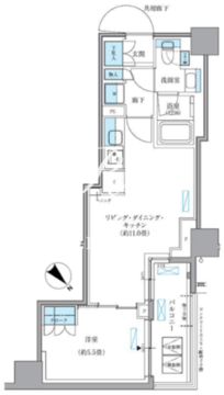 パークアクシス東日本橋 1205 間取り図