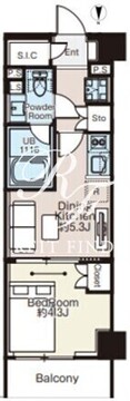 ベルファース西早稲田 501 間取り図