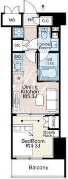 ベルファース西早稲田 303 間取り図