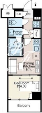 ベルファース西早稲田 603 間取り図