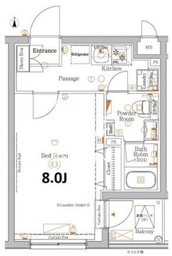 ジーベック八幡山 207 間取り図