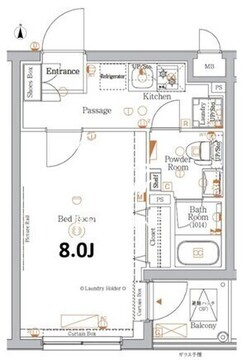 ジーベック八幡山 307 間取り図