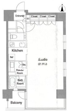 アジリア銀座J's 1102 間取り図