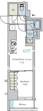 ブリリアイスト池尻大橋 219 間取り図