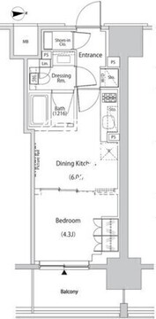 ザ・パークハビオ目白タワー 1507 間取り図