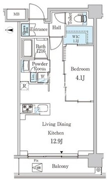 ジオエント中野弥生町 205 間取り図