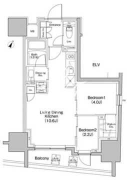 ザ・パークハビオ大森町 706 間取り図