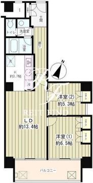 リバー＆タワー 1402 間取り図