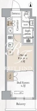 ジオエント新中野 303 間取り図