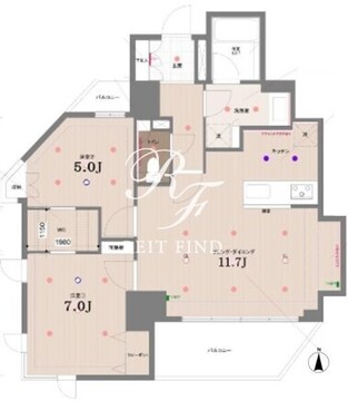 ドゥーエ東池袋 605 間取り図