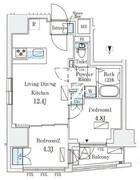 ルミークアン入谷 802 間取り図