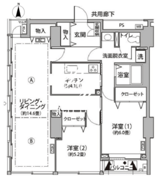 東雲キャナルコートCODAN 11-1202 間取り図