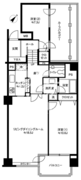 参宮橋マンション 513 間取り図