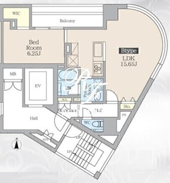 ルミエール三番町 802 間取り図