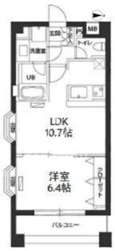 カスタリア自由が丘 201 間取り図