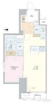 ロイジェント山王 1102 間取り図