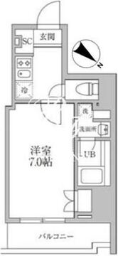 レジディア文京本郷3 1204 間取り図