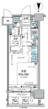 レジディア蒲田5 203 間取り図