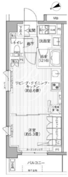 メゾンカルム市谷仲之町 215 間取り図