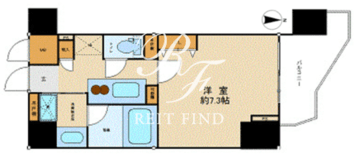 ズーム九段下 1201 間取り図