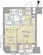 セレニティー神田 404 間取り図