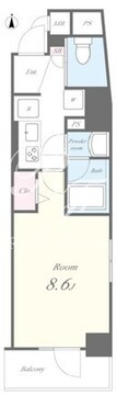 シャルム勝どき 202 間取り図