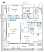 ロイヤルパークス品川 2414 間取り図