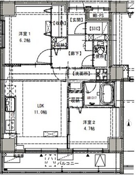 TM7316ビル 201 間取り図